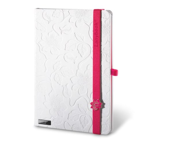 Lanybook Innocent Passion White Pink A5 zápisník