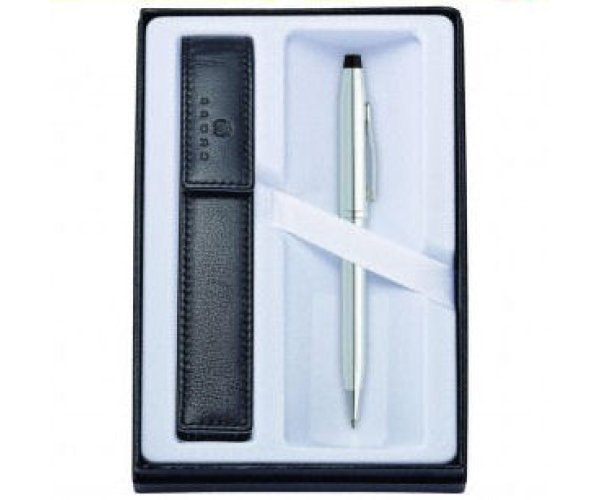 Cross Century II Lustrous Chrome, sada kuličkového pera a pouzdra