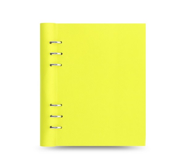 Filofax Clipbook Saffiano Fluoro Yellow A5
