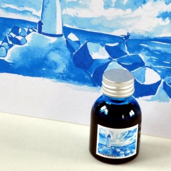 Inkebara LE Modrá mořská lahvičkový inkoust