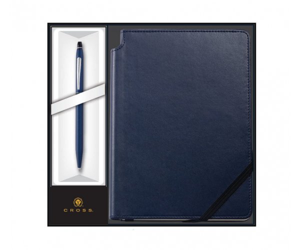 Cross Click Navy Blue, sada kuličkového pera a zápisníku
