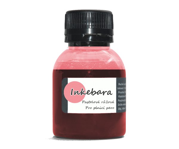 Inkebara Pastelový růžový lahvičkový inkoust