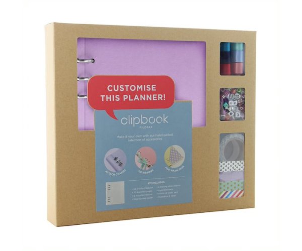 Filofax Clipbook A5 fialový kreativní set
