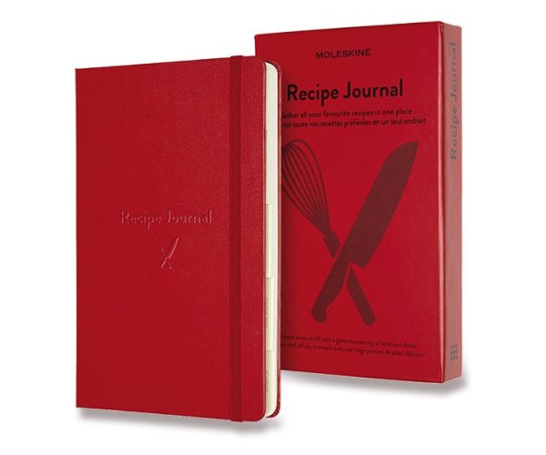 Moleskine Passion Recipe Journal A5 červený zápisník