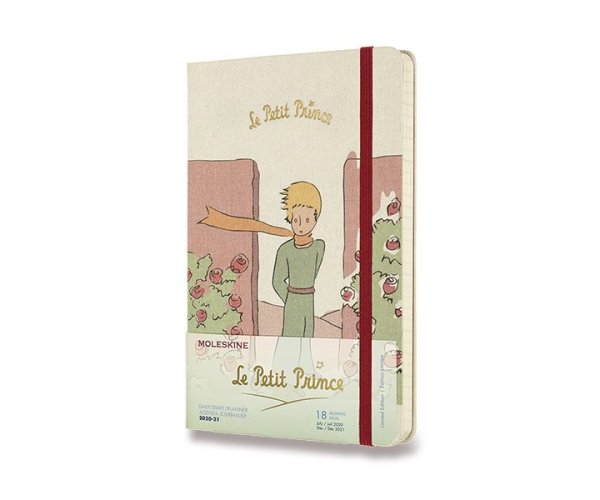 Diář Moleskine A5 18měsíční 2020-21 Le Petit Prince Růže denní