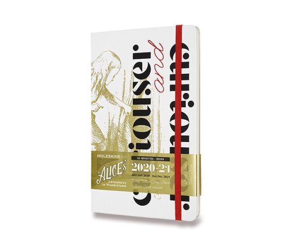 Diář Moleskine A5 18měsíční 2020-21 Alice In Wonderland týdenní
