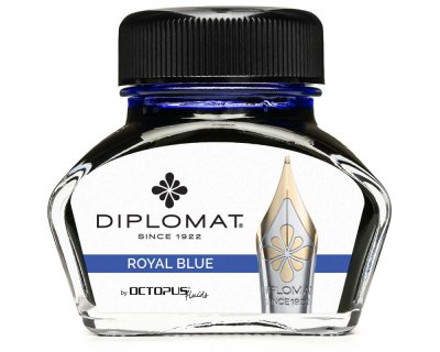 Diplomat Octopus Royal Blue lahvičkový inkoust modrý