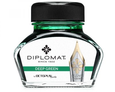 Diplomat Octopus Deep Green lahvičkový inkoust zelený