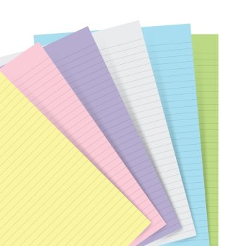 Filofax náhradní listy do zápisníků A5 - pastelové