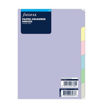 Filofax pastelové rozřazovače - A5