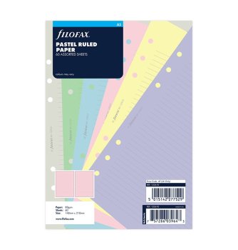 Filofax A5 linkované papíry pastelové, 60 listů