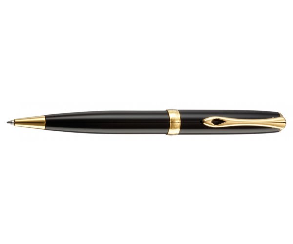 Diplomat Excellence A2 Black Lacquer Gold, kuličkové pero