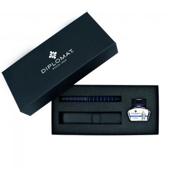 Diplomat Aero Elox Ring Black/Blue, dárková sada