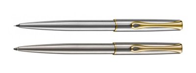 Diplomat Traveller Steel GT, sada kuličkového pera a mechanické tužky