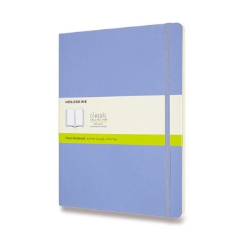 Zápisník Moleskine XL čistý nebesky modrý měkké desky