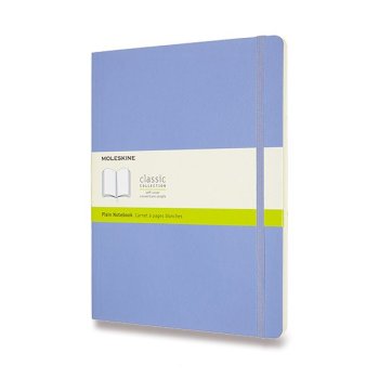 Zápisník Moleskine XL čistý nebesky modrý měkké desky