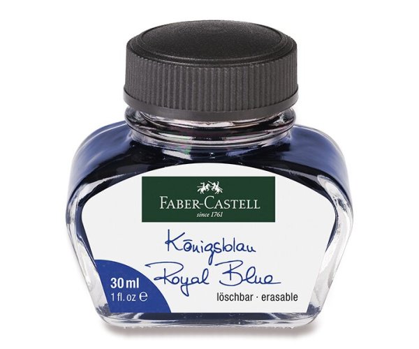 Faber-Castell Royal Blue, modrý lahvičkový inkoust 30 ml