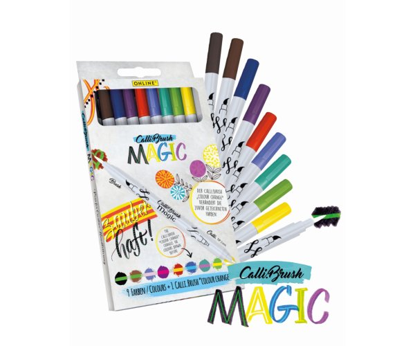 Online Calli.Brush Magic kaligrafické fixy 9 ks