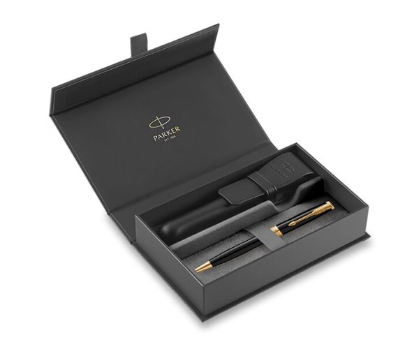 Parker Royal Sonnet Black GT, sada kuličkového pera s pouzdrem