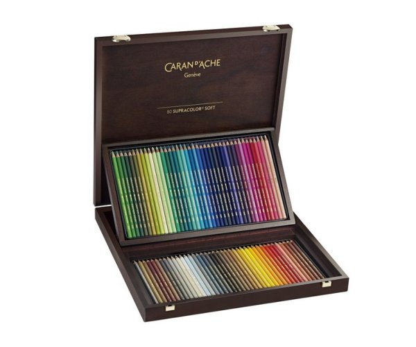 Caran dAche Supracolor akvarelové pastelky 80 ks v kazetě
