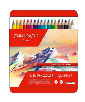 Caran dAche Supracolor akvarelové pastelky šestihranné 18 ks 