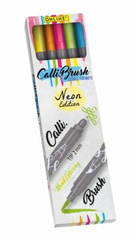 Online Calli.Brush Neon kaligrafické fixy 5 ks