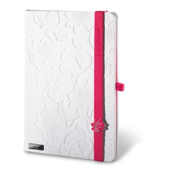 Lanybook Innocent Passion White Pink A5 zápisník