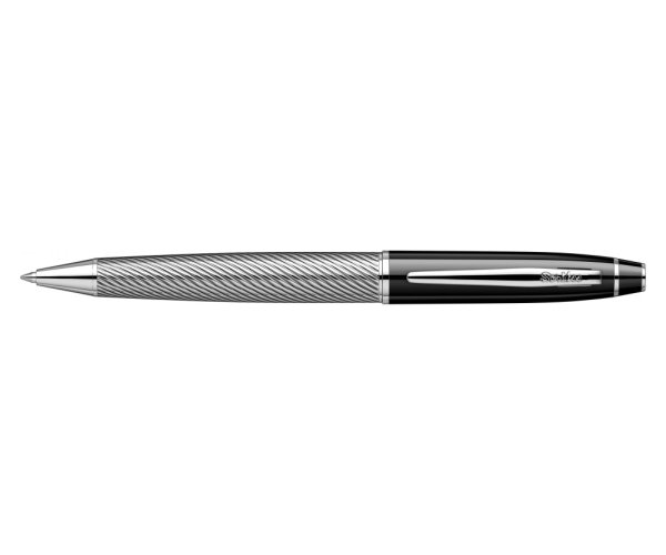 Scrikss Noble Black Chrome Spiral CT, kuličkové pero