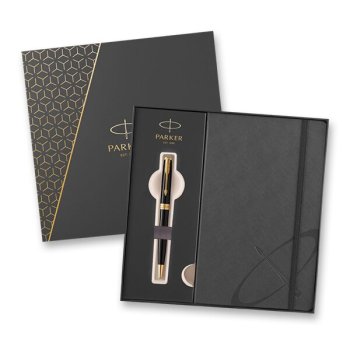 Parker Royal Sonnet Black GT, sada kuličkového pera a zápisníku