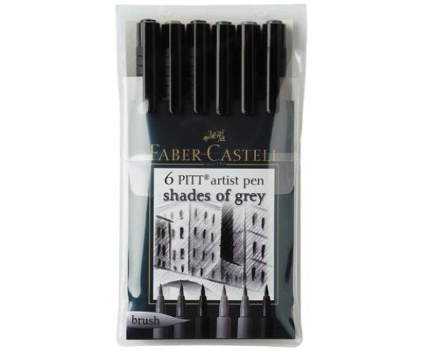 Faber Castell Pitt brush - shades of grey