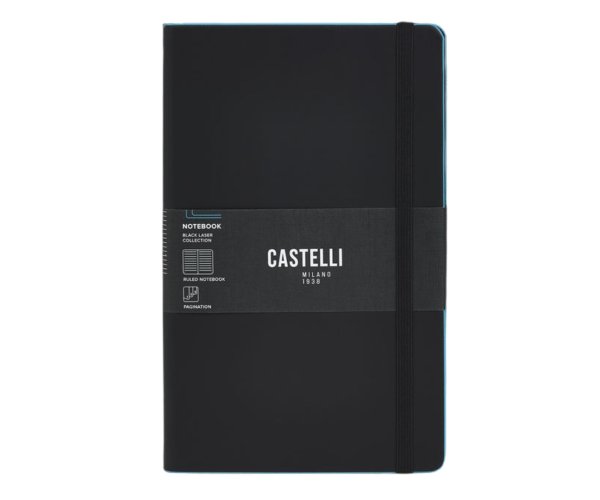 Castelli Black Laser Light Blue L linkovaný zápisník