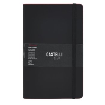 Castelli Black Laser Red L linkovaný zápisník