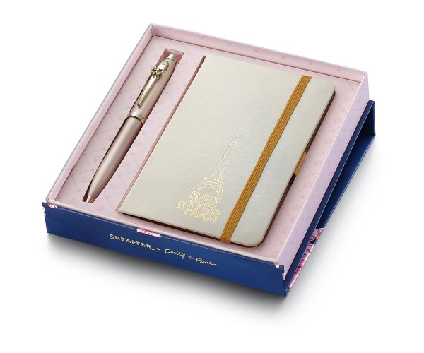 Sheaffer 100 Champagne Emily in Paris GT, dárková sada se zápisníkem