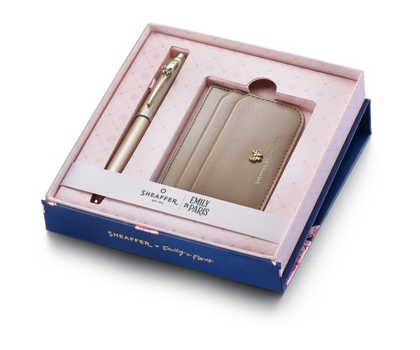 Sheaffer 100 Champagne Emily in Paris GT sada s pouzdrem na karty