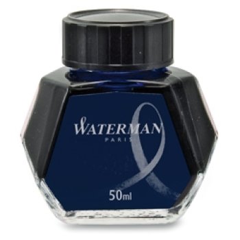 Waterman Blue-Black, modro-černý lahvičkový inkoust