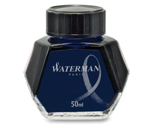 Waterman Blue-Black, modro-černý lahvičkový inkoust