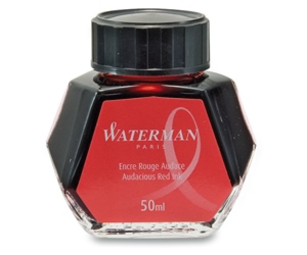 Waterman Audacious Red, červený lahvičkový inkoust