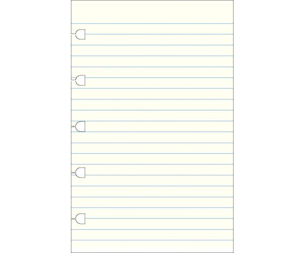 Filofax náhradní listy do zápisníků A6 - linkované