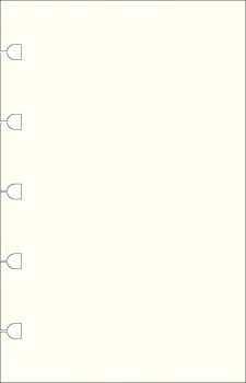 Filofax náhradní listy do zápisníků A6 - čisté