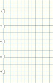 Filofax náhradní listy do zápisníků A6 - čtverečkované
