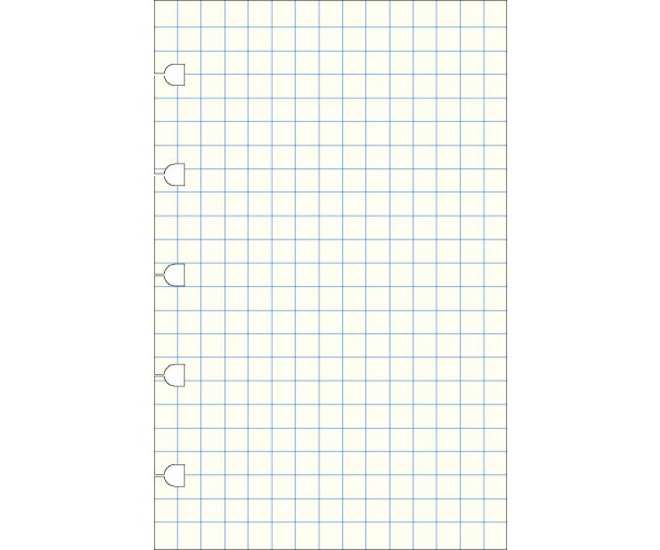 Filofax náhradní listy do zápisníků A6 - čtverečkované