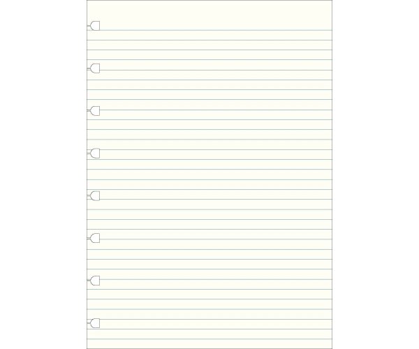 Filofax náhradní listy do zápisníků A5 - linkované