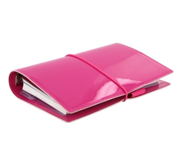 Diář Filofax Domino Patent osobní růžový