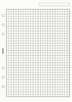 Filofax A5 čtverečkovaný papír, 25 listů