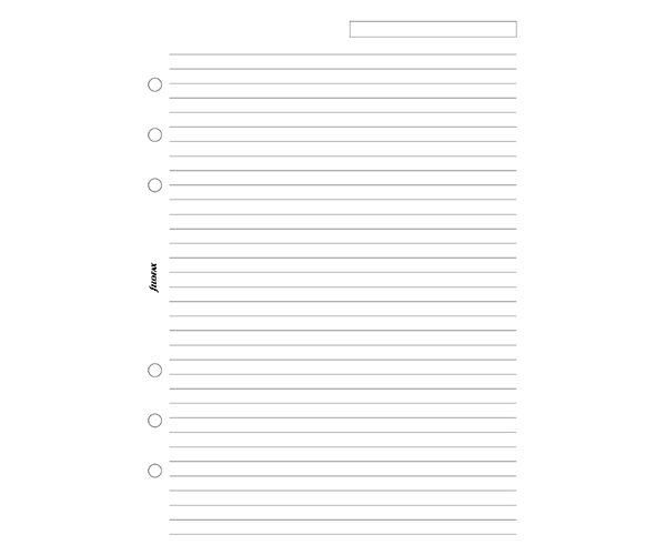 Filofax A5 linkovaný papír, bílý, 25 listů