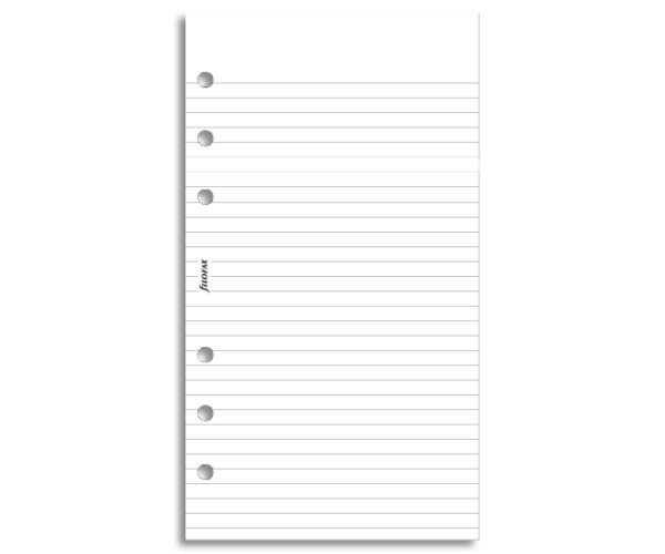 Filofax poznámkový blok linkovaný, bílý - Osobní