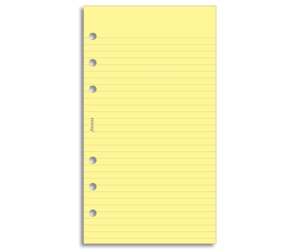 Filofax poznámkový blok linkovaný, žlutý - Osobní