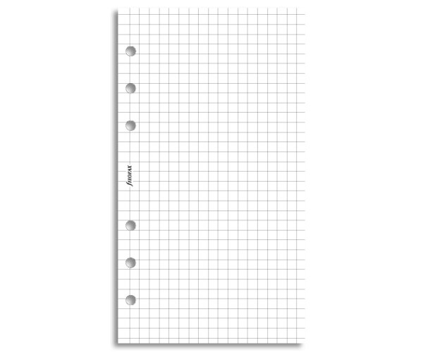 Filofax čtverečkovaný papír, bílý, 20 listů - Osobní