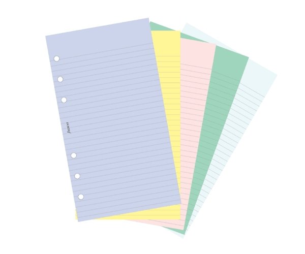 Filofax papír linkovaný i nelinkovaný, 5 barev, 100 listů  - Osobní