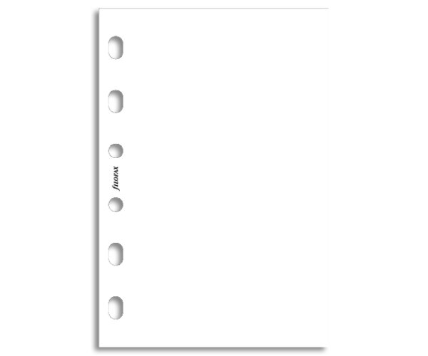 Filofax papír nelinkovaný bílý, 30 listů - kapesní